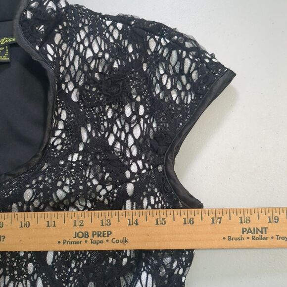 cartise lace top vintage black floral y2k 4 - Picture 4 of 6